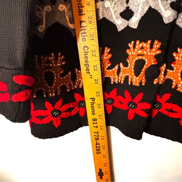 Vintage Michael Simon 1998 Holiday Christmas Cardigan Sweater Large Sweater XL - Picture 14 of 14
